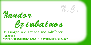 nandor czimbalmos business card
